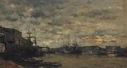 Charles-Francois Daubigny De haven van Bordeaux. china oil painting artist